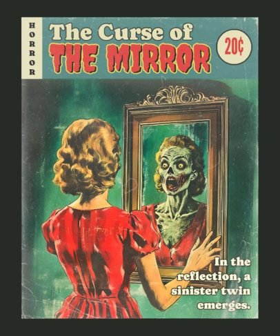 T-Shirt Design Maker Featuring a Horror Vintage Comic Theme