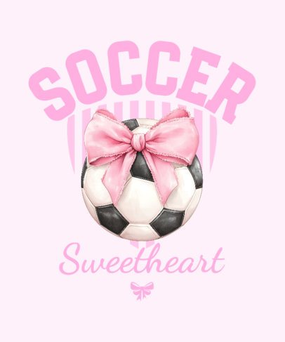 T-Shirt Design Maker With a Coquette Theme for an Elite Girls' Soccer Club 6859