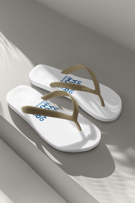 AI-Generated Mockup Featuring a Nice Pair of Flip Flops