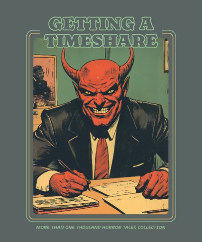 T-Shirt Design Creator With a Devil Monster for a Horror Comic Story 6864b