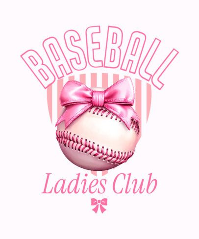 T-Shirt Design Generator for a Ladies' Baseball Exclusive Team 6859a