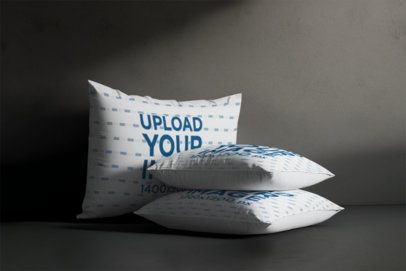 Nordic-Styled Mockup of Three AI-Generated Pillows m32651