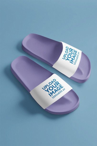 Mockup of a Pair of AI-Generated Sandals Placed in a Customizable Background