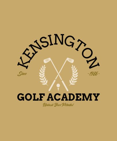 T-Shirt Design Template an Exclusive Golf Association