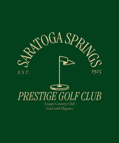 Country Club T-Shirt Design Maker for a Prestige Golf Society