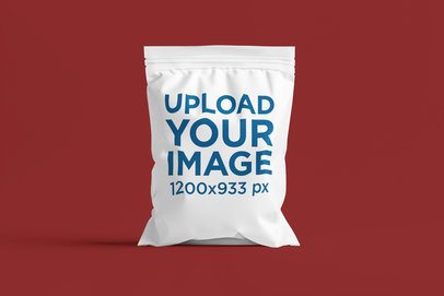 Mockup of an AI-Generated Chip Bag Placed on a Customizable Background m50246