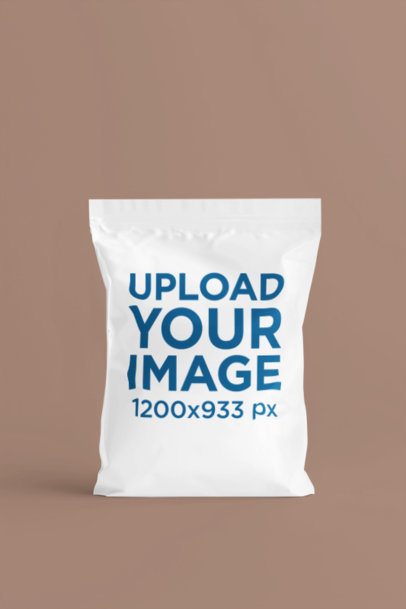 AI-Generated Mockup of a Chip Bag Placed on a Customizable Backdrop m50254