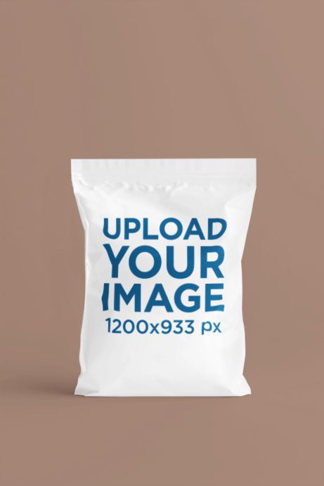 AI-Generated Mockup of a Chip Bag Placed on a Customizable Backdrop