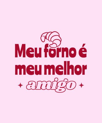 Hobbies T-Shirt Design Creator With a Baking Theme and a Croissant Graphic