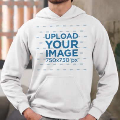 Homemade Feel Video Featuring a Cropped-Face Man Wearing a Gildan Hoodie