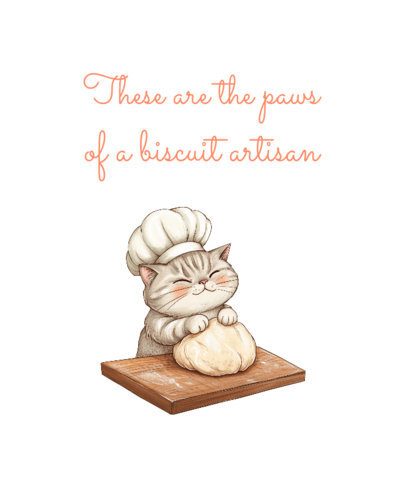 T-Shirt Design Creator Featuring a Biscuit-Themed Quote and a Cat Graphic 7013b