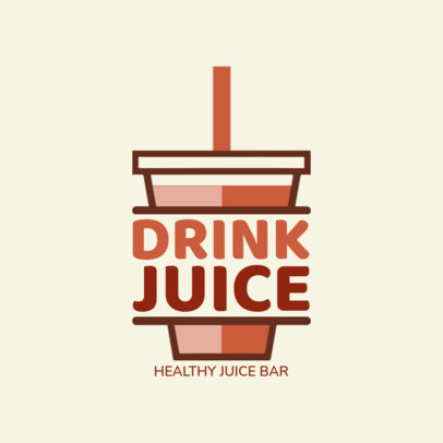Juice Bar Logo Maker with Cup Icon
