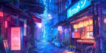 Illustrated Desk Mat Design Generator With Anime-Styled Suburbs 7034e