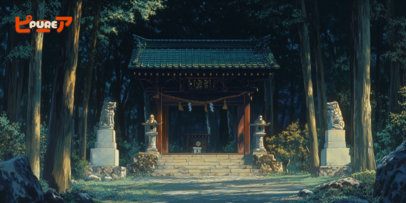 Desk Mat Design Template Featuring an AI-Generated Anime Landscape Graphic 7035c