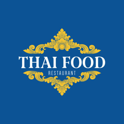 Online Logo Templates for a Thai Chef with Thai Patterns 
