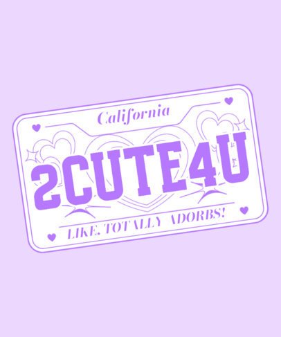 T-Shirt Design Generator With a Girly-Styled Aesthetic and a Bimbocore Theme 7024a