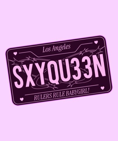 T-Shirt Design Creator Featuring a Girly Theme for Bimbocore Enthusiasts 7024b