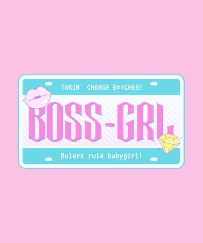 Stylish T-Shirt Design Generator With a Bimbocore-Inspired Quote 7027e