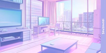 Colorful Desk Mat Design Maker Featuring a Nice Anime-Themed Setting 7031d