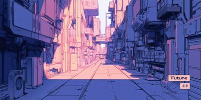 Desk Mat Design Template With a Street-Themed Illustrated Background 7032c