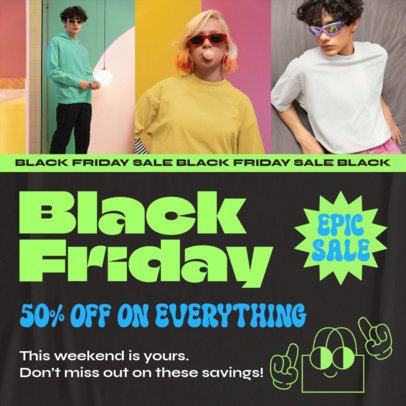 Instagram Post Maker for an Epic Black Friday Sale Promo 7042