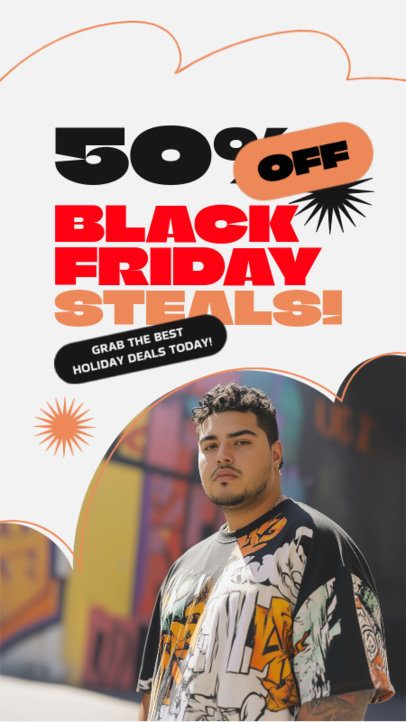 Instagram Story Creator Featuring Black Friday Discount Sales 7039b