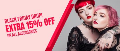 Banner Creator for an Accessories Store Black Friday Discount 7043b