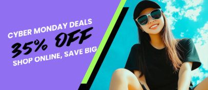 Cyber Monday-Themed Banner Maker Featuring a Big Sale Ad 7043d