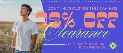Banner Maker to Promote a Black Friday Clearance Sale 7044