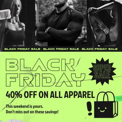 Black Friday Instagram Post Creator for Apparel Discount Deals 7042f