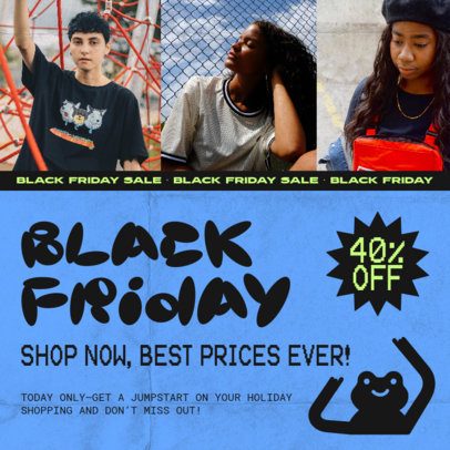 Instagram Post Generator Featuring a Black Friday Discount Deal Ad 7042a