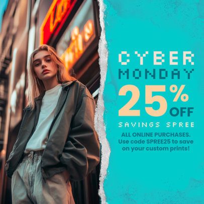 Instagram Post Template for a Cyber Monday Online Promo Discount