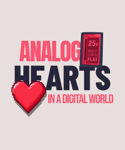 Illustrated T-Shirt Design Generator for Gen X Enthusiasts With a Heart Icon 7038f