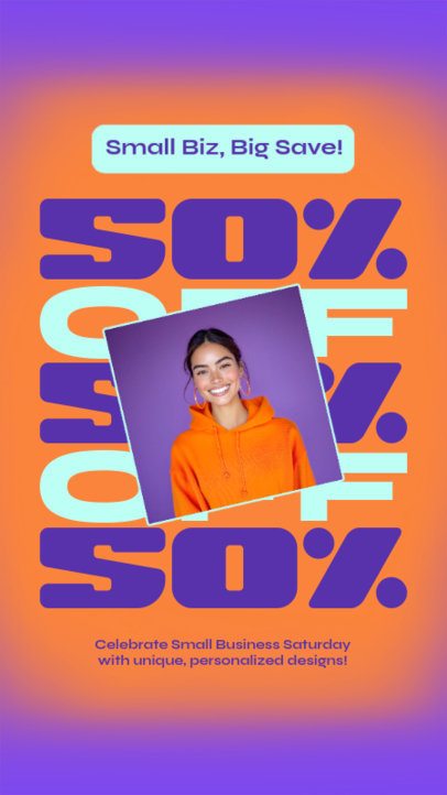 Instagram Story Template for a Small Business Saturday Special Promo 7040c