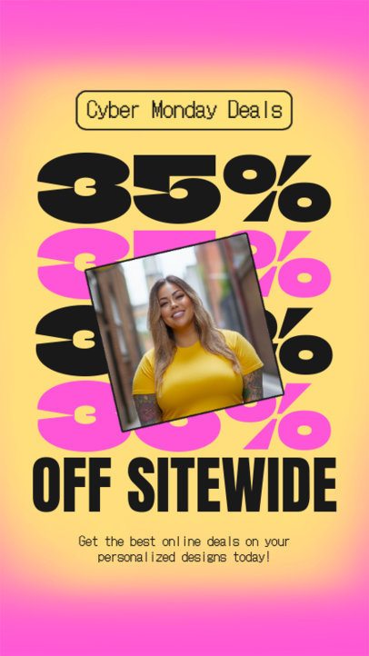 Instagram Story Generator With a Colorful Layout and a Cyber Monday Discount Promo 7040a
