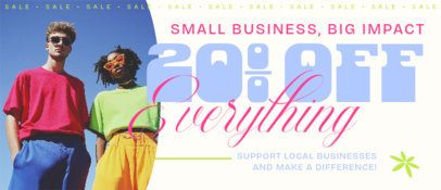 Banner Template for a Small Business Saturday Discount Sale 7044c