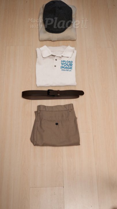 Gildan Polo Shirt VIdeo Featuring a Happy Man Grabbing Grandpacore Garments and Taking a Selfie 8927v