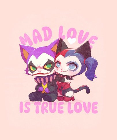 T-Shirt Design Generator with Cartoonish Characters Inspired by a Clown Supervillains Film 7050