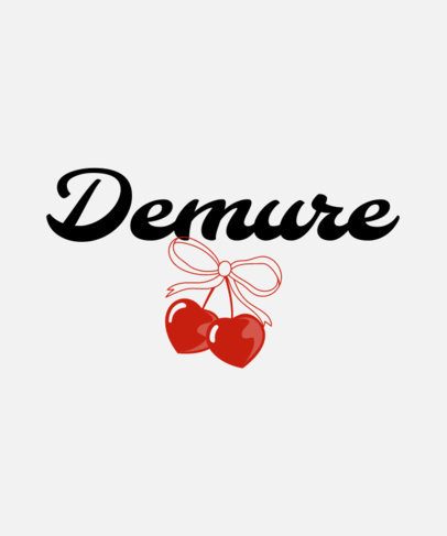 Very Demure-Inspired T-Shirt Design Maker Featuring Cherry Graphics