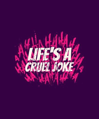 T-Shirt Design Maker Featuring a Quote Inspired by a Clown Supervillains Movie