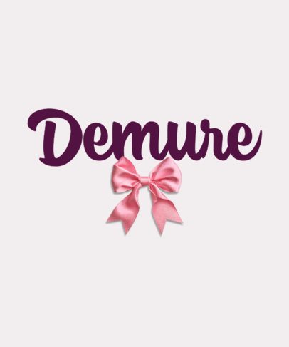 Very Demure-Inspired T-Shirt Design Generator Featuring a Pink Ribbon Graphic