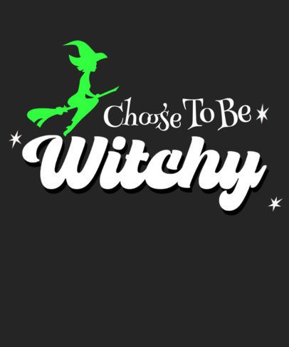 T-Shirt Design Maker Featuring a Witch Musical-Inspired Illustration