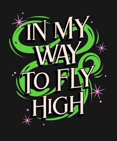 T-Shirt Design Maker Featuring a Quote Inspired by a Witch Musical Film