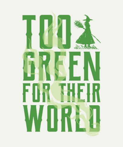 T-Shirt Design Maker Featuring a Witch Graphic Inspired by a Witch Musical