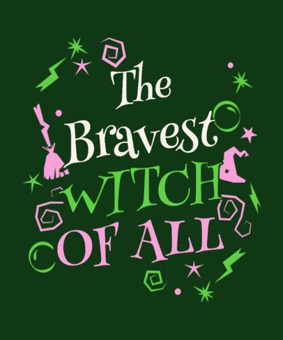 T-Shirt Design Creator Featuring a Witch Musical-Inspired Theme