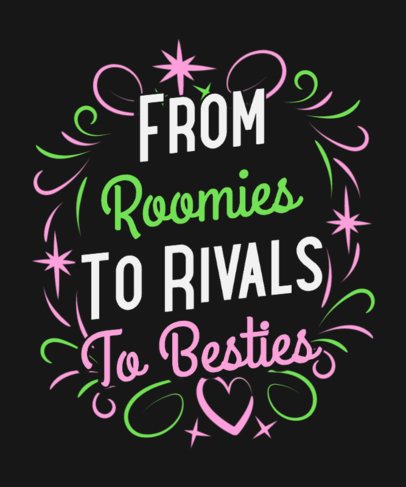 T-Shirt Design Template With a Theme Inspired by a Witch Musical Movie