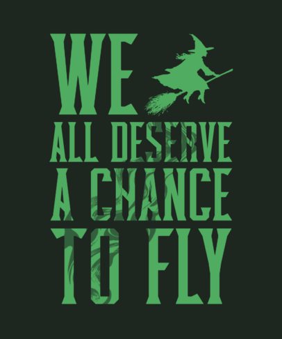 Quote T-Shirt Design Generator With a Witch Musical-Inspired Layout