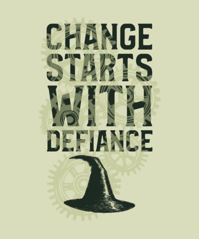 Witch Musical-Inspired T-Shirt Design Maker Featuring a Witch Hat Graphic