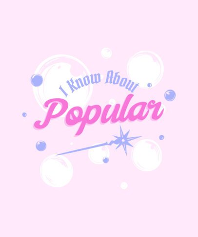 T-Shirt Design Generator Featuring a Popular-Themed Quote Inspired by a Witch Musical