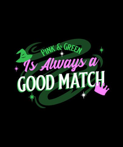 T-Shirt Design Template for Music Enthusiasts With a Witch Musical-Inspired Theme